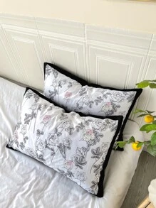 玫瑰印花被套套裝不附帶內芯 - 彩色 - 查看 6