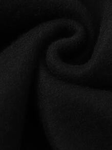 Manfinity 男士撞色字母圖案袋鼠口袋加絨內裏抽繩連帽衫 - 彩色 - 查看 3