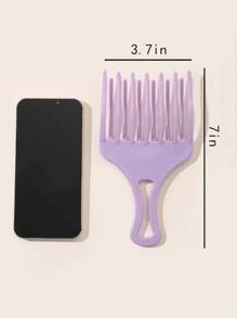 Solid Color Portable Hair Pick, Casual Everyday Household Item, Hair Brush, Comb, Hair Tools, Hair Products And Accessories For Barber Salon Beauty Travel Essentials, Back To School, Travel Holiday Essentials, Hair Accessories For Women, Hair Brush, Comb, Slick Back Brush, Hairbrush, Edge Brush, Brush Hair, Hair Comb, Hair Brush Set, Comb Hair, Mini Hair Brush, Detangling Brush,Hair Products, Hair Tools, Hair Stuff, Hair Care, Curly Hair Brush, Barber, Barber Accessories, Hairdressing Equipment - Purple - View 3