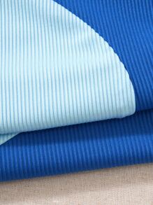 SHEIN Unity 拼色罗纹针织背心 图案 T 恤 女式上衣 - 彩色 - 查看 4