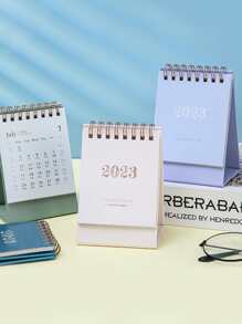 1pc Random Mini 2023 Desk Calendar - Multicolor - View 1