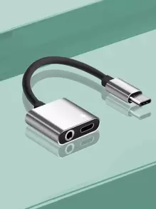 Bộ chuyển đổi cáp sạc Type-C - Bạc - Xem 1