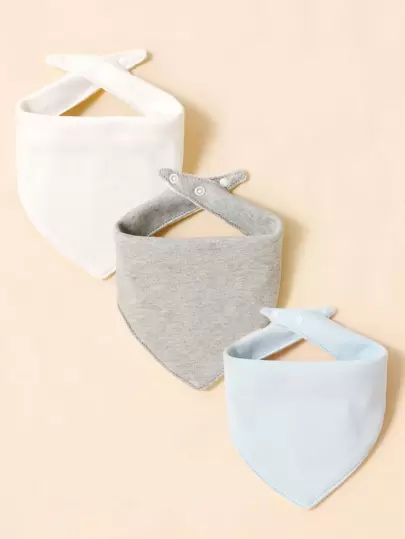 3入組嬰兒混色圍兜