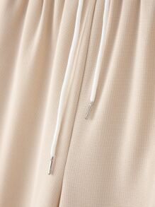 Manfinity Homme Männer eingekerbtem Kragen, Flicken Detail, Hose & T-Shirt mit Set