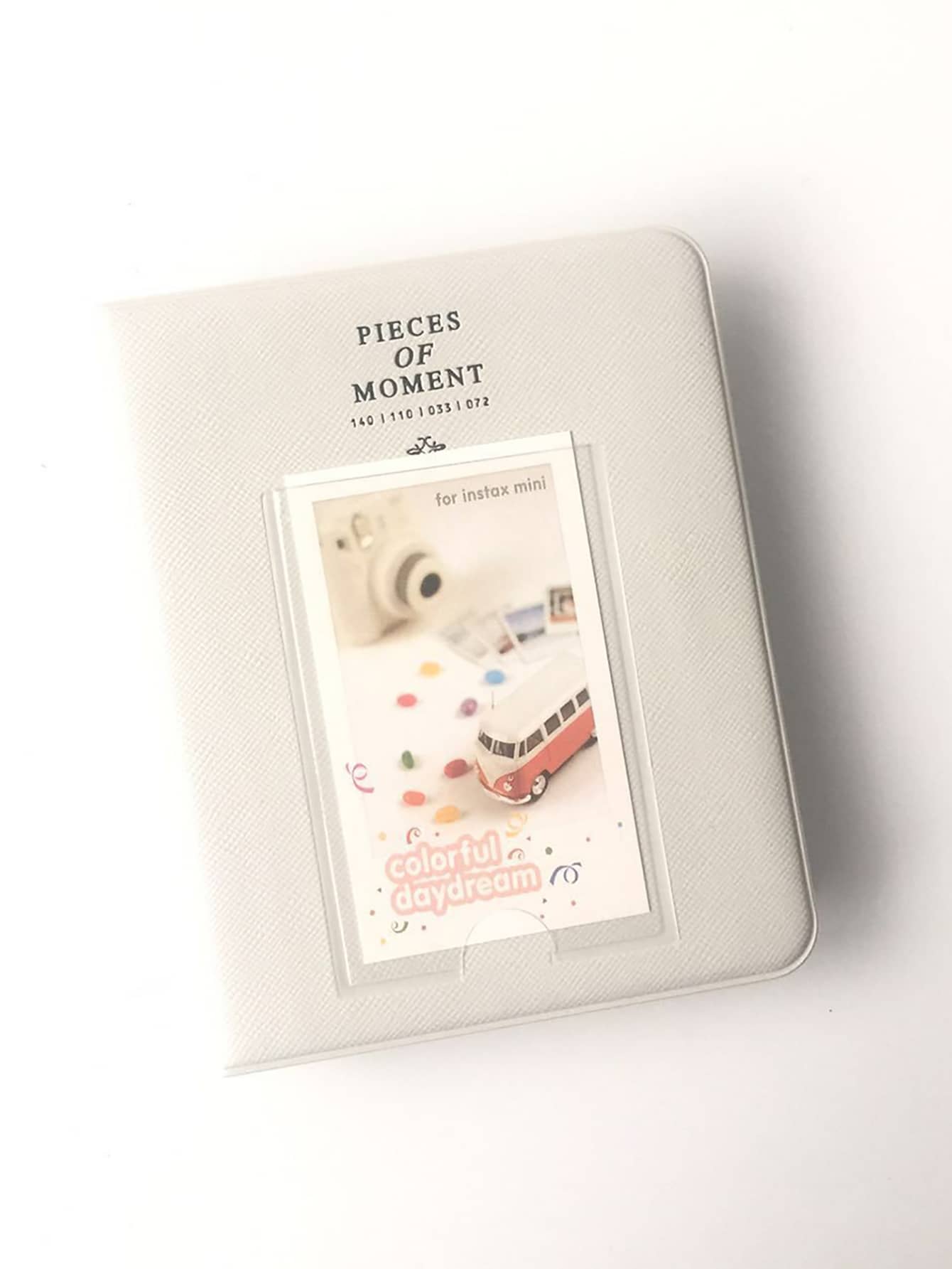 1 pieza Álbum de fotos tipo interfoliado de 3 pulgadas, Vuelta al colegio, Útiles escolares - Gris Claro - Ver 1