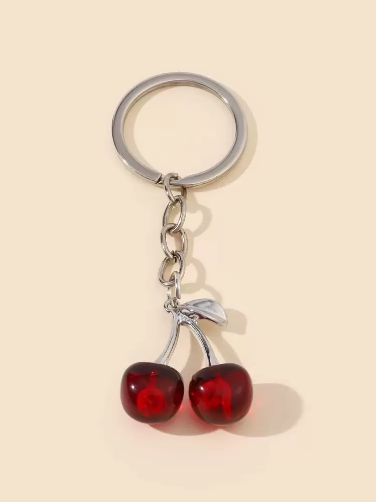 Hombres Llavero con diseño de cereza - Multicolor - Añade 2