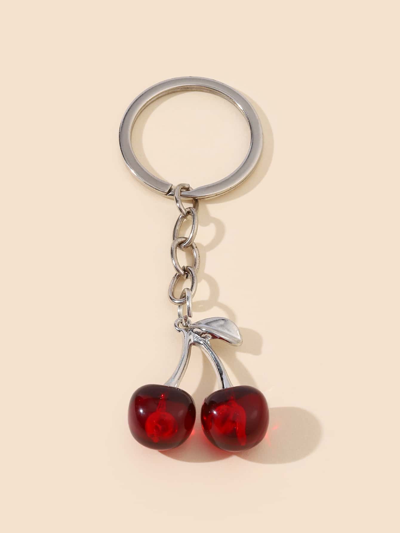 1pc Fruit Cherry Shaped Keychain - Multicolor - View 1