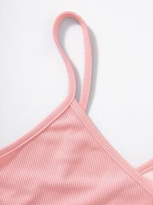 SHEIN ChicEase Two Tone Crossover Front Cami Top