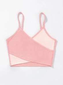 SHEIN ChicEase Two Tone Crossover Front Cami Top