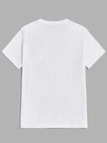Manfinity VCAY Men Bear Print Round Neck Tee - White - View 2
