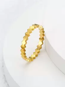 Nhẫn thiết kế Chevron - Vàng - Xem 1