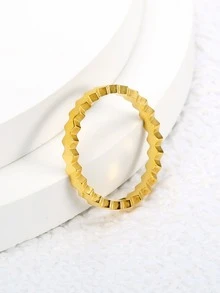 Nhẫn thiết kế Chevron - Vàng - Xem 2