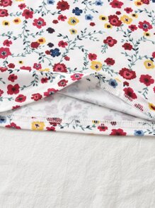 小女童碎花睡衣套裝 - 彩色 - 查看 3