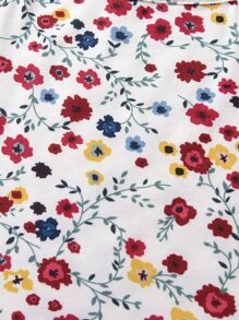 小女童碎花睡衣套裝 - 彩色 - 查看 6