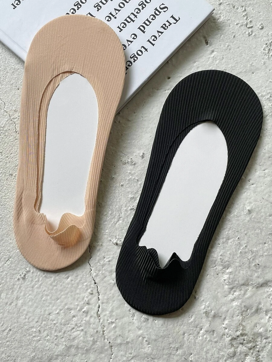 DAZY 2pairs Solid Invisible Socks