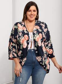 EMERY ROSE Áo khoác cỡ lớn Hoa Giải trí - Nhiều màu - Xem 4