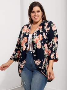 EMERY ROSE Áo khoác cỡ lớn Hoa Giải trí - Nhiều màu - Xem 6