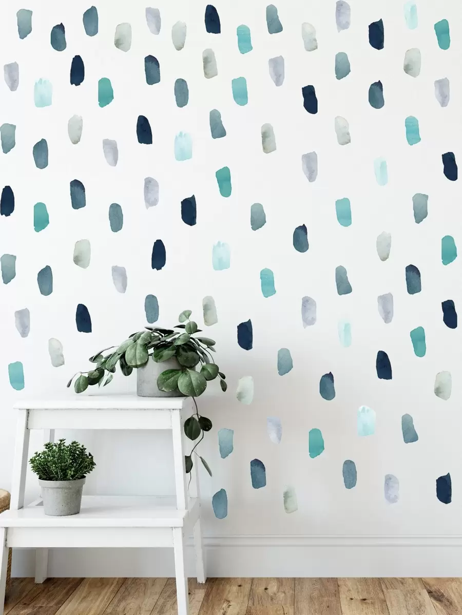 Graphic Print Wall Sticker - Multicolor - View 1