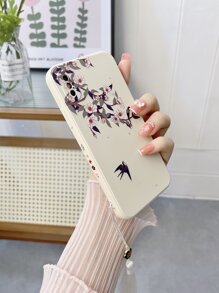 花和鳥手機殼帶流蘇吊墜 - 彩色 - 查看 1