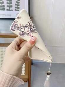 花和鳥手機殼帶流蘇吊墜 - 彩色 - 查看 4