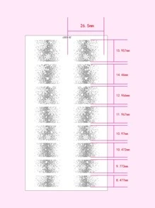 Beauty Sticker 1sheet Snowflake Print Nail Art Sticker & 1pc Nail File - Multicolor - View 3