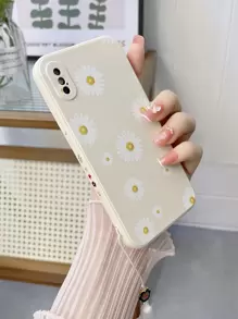 流蘇吊墜花卉手機殼相容於iPhone15/15Plus/15Pro/15Promax - 米色 - 查看 1