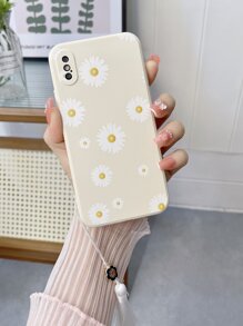 流蘇吊墜花卉手機殼相容於iPhone15/15Plus/15Pro/15Promax - 米色 - 查看 2