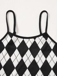 Muchica Bộ đồ hai mảnh nữ Bất đối xứng Hình học Ăn mặc đẹp - Đen và trắng - Xem 6