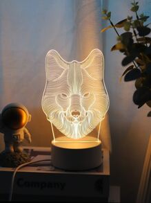 1 pieza Luz de la decoración lobo - Amarillo - Ver 2