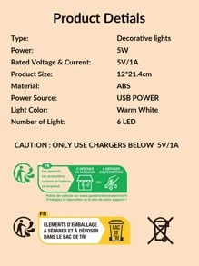 1 pieza Luz de la decoración lobo - Amarillo - Ver 3