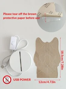 1 pieza Luz de la decoración lobo - Amarillo - Ver 4