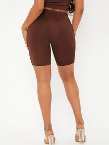 SHEIN SXY Solid High Waist Biker Shorts