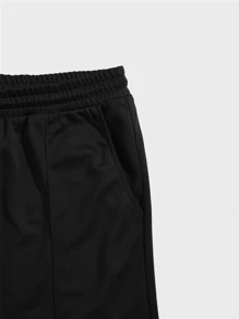 Manfinity VCAY Men Letter Graphic Tee & Track Shorts Set - Black - View 4