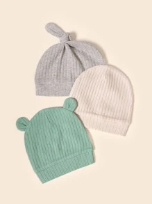 3pcs Baby Solid Hat - Multicolor - View 1