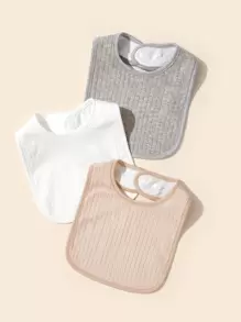 Bebé 3 piezas Babero unicolor - Multicolor - Ver 1