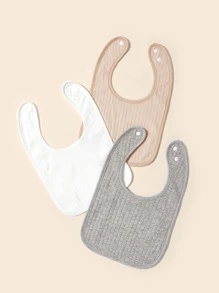 Bebé 3 piezas Babero unicolor - Multicolor - Ver 3