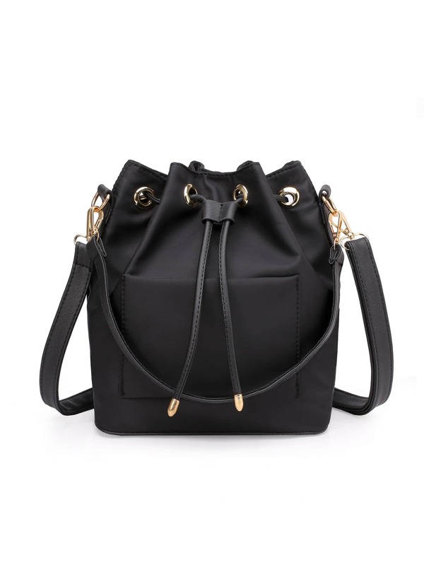 حقيبة دلو خفيفة الوزن، كاجوال بتصميم بسيط، للفتيات المراهقات والنساء وطلاب الجامعات والمبتدئين والعمال ذوي الياقات البيضاء مثالية للمكتب والكلية والعمل والأعمال التجارية والتنقل