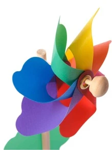 1入組風車設計花園裝飾物 - 彩色 - 查看 4