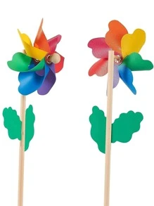 1入組風車設計花園裝飾物 - 彩色 - 查看 6