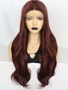 Tóc giả tổng hợp sóng dài 13 * 4 phía trước - Màu Đỏ Sâu - Xem 3