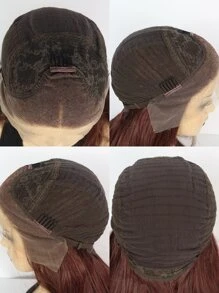 Tóc giả tổng hợp sóng dài 13 * 4 phía trước - Màu Đỏ Sâu - Xem 7