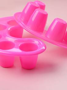 2pcs Nail Soak Bowl,Nail Supplies,Nail Tools,Nail Art Tools,Back To School,Nails,Nail Tools For Press On Nails - Hot Pink - View 3