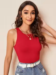 SHEIN Essnce Solid Tank Top