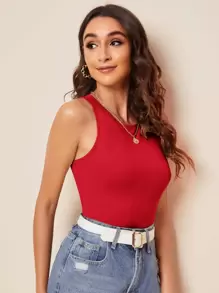 SHEIN Essnce Solid Tank Top