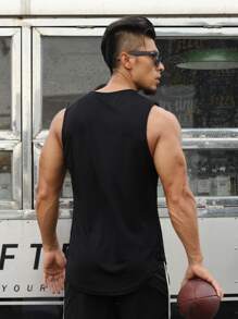 Manfinity Sport Corelite Boyfriend Style Men Animal & Paisley Print Sports Tank Top Workout Tops Tank Top Pack Pack Basketball Jersey Boyfriend Style Men I Love My Boyfriend Graphic Boyfriend Style Men T Shirt Boyfriend Style Men Joggers - Black - View 2