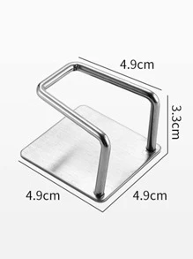 1入組掛壁式清潔海綿架 - 銀色 - 查看 3