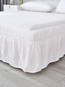 Solid Color Bed Skirt - White - View 1
