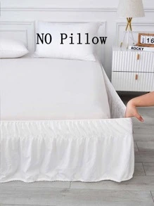 Solid Color Bed Skirt - White - View 7