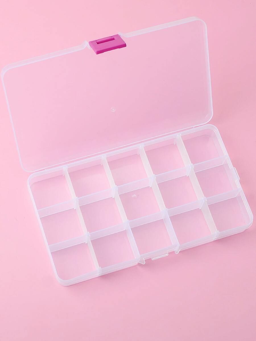 1pc Detachable Nail Art Decoration Storage Box,Room,Home,Bedroom,Bathroom,House,Pink Room,Living Room Decor,Travel Stuff,Gift Bag,Gifts For Mom,Dad,Men,Friends,Teacher,Birthday,Wedding,Desk,Shelves,Accessories,Gift Boxes,Funny Gift,Storage,Gifts For Women,Christmas Gifts,Gift Ideas For Women - Clear - View 1