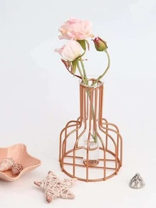 1入組鏤空花瓶 - 玫瑰金 - 查看 3